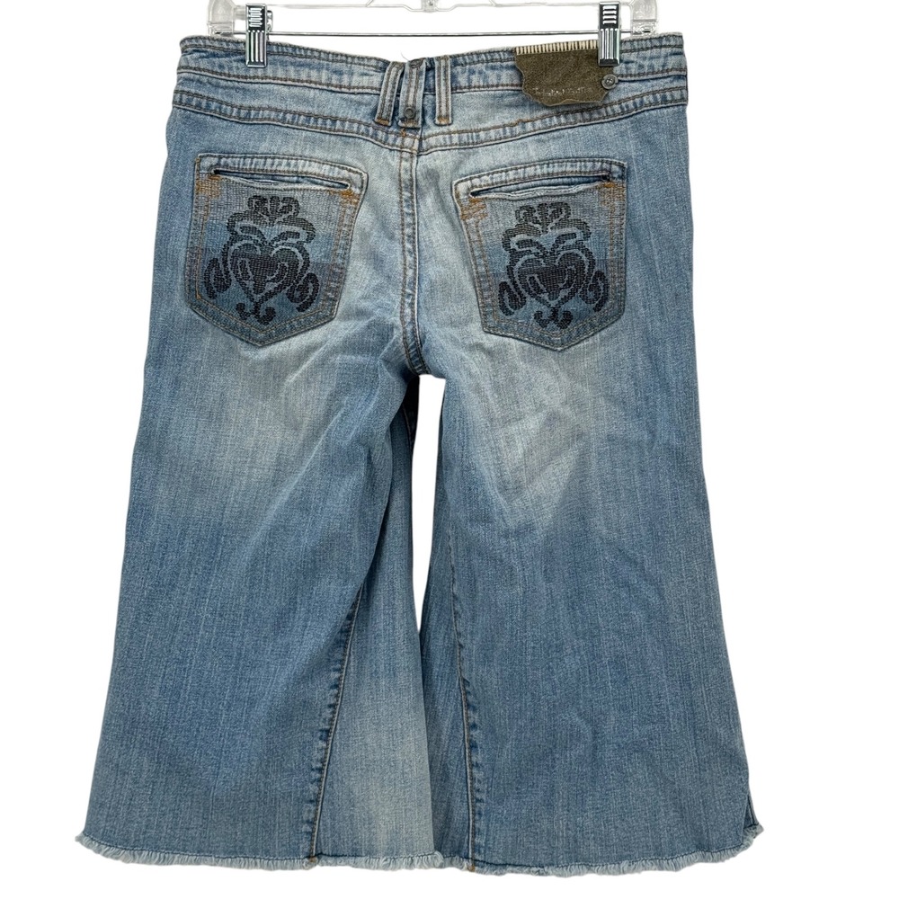 Industrial Cotton Capri Jeans Womens SZ 11 Blue Y2K Retro Streetwear Grunge 90s - Picture 2 of 11